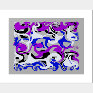 Abstract AJO Swirls Posters and Art